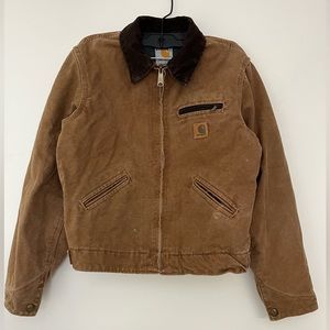 Carhartt Youth L 10-12 Fleece Lined Full Zip Canvas Detroit Jacket